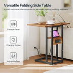 Table d'appoint pliante - 15,4P x 10,2L x 25,2H