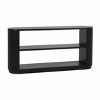 58.9 Table console moderne pour entrée, Table de canapé étroite avec étagère ouverte pour usage multifonctionnel