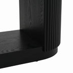 58.9 Table console moderne pour entrée, Table de canapé étroite avec étagère ouverte pour usage multifonctionnel