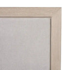 Lit capitonné en tissu et bois massif, style classique moderne