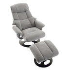 Fauteuil de massage inclinable pivotant à 360° avec ottoman, massage et siège chauffant