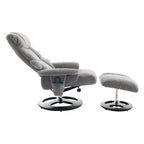 Fauteuil de massage inclinable pivotant à 360° avec ottoman, massage et siège chauffant