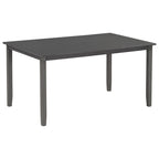 Table à manger traditionnelle grise en bois, 6 pièces, avec 4 chaises rembourrées et un banc