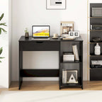 Bureau informatique relevable avec rangements cachés - Voir détails