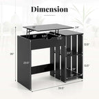 Bureau informatique relevable avec rangements cachés - Voir détails