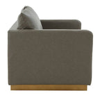 Causeuse moderne en cuir avec base et coussins dorés - 55.9