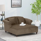 Méridienne double capitonnée contemporaine avec oreillers décoratifs – 63,00 L x 58,50 l x 34,50 H