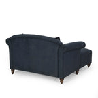 Méridienne double capitonnée contemporaine avec oreillers décoratifs – 63,00 L x 58,50 l x 34,50 H