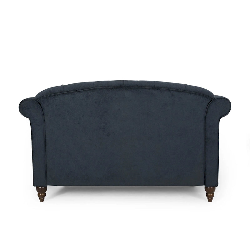 Méridienne double capitonnée contemporaine avec oreillers décoratifs – 63,00 L x 58,50 l x 34,50 H