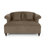 Méridienne double capitonnée contemporaine avec oreillers décoratifs – 63,00 L x 58,50 l x 34,50 H