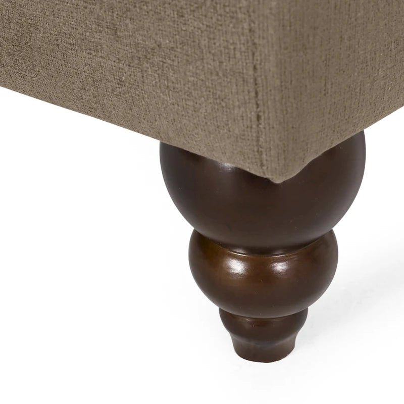 Méridienne double capitonnée contemporaine avec oreillers décoratifs – 63,00 L x 58,50 l x 34,50 H