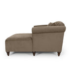 Méridienne double capitonnée contemporaine avec oreillers décoratifs – 63,00 L x 58,50 l x 34,50 H