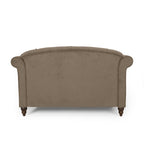 Méridienne double capitonnée contemporaine avec oreillers décoratifs – 63,00 L x 58,50 l x 34,50 H