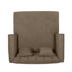 Méridienne double capitonnée contemporaine avec oreillers décoratifs – 63,00 L x 58,50 l x 34,50 H