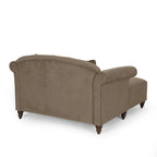 Méridienne double capitonnée contemporaine avec oreillers décoratifs – 63,00 L x 58,50 l x 34,50 H