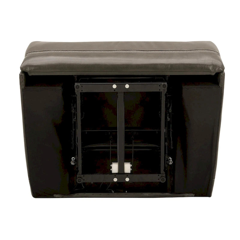 Fauteuil inclinable électrique en cuir – Fauteuil rembourré gris graphite