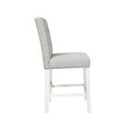 Chaises de comptoir capitonnées modernes grises Tia (lot de 2)