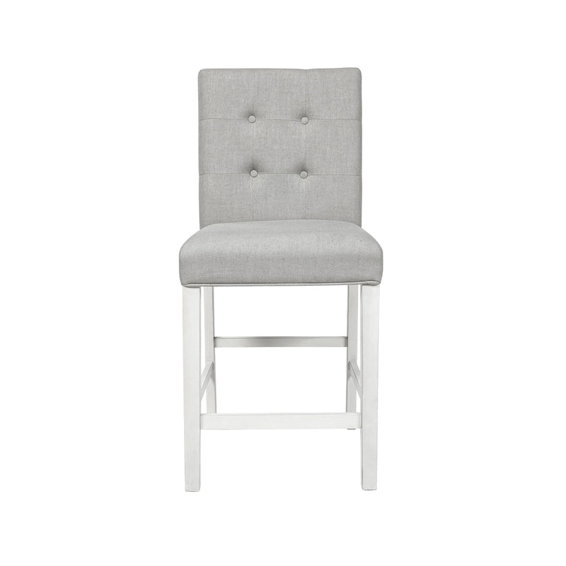 Chaises de comptoir capitonnées modernes grises Tia (lot de 2)