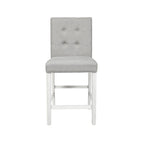 Chaises de comptoir capitonnées modernes grises Tia (lot de 2)
