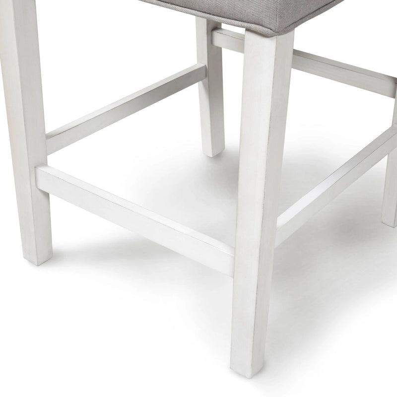 Chaises de comptoir capitonnées modernes grises Tia (lot de 2)