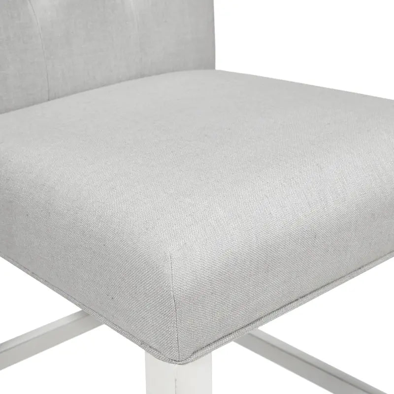 Chaises de comptoir capitonnées modernes grises Tia (lot de 2)