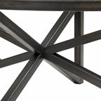 Table basse contemporaine en verre avec piètement en bois
