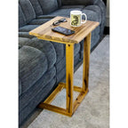 Table d'appoint en acacia massif Holly Hill pour canapé