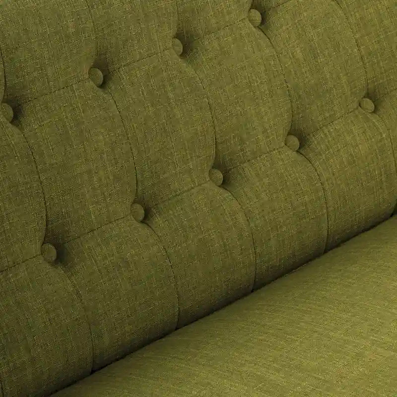 Causeuse en tissu Balestrand Mid-century à dossier touffeté