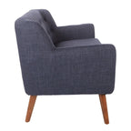 Causeuse en tissu Balestrand Mid-century à dossier touffeté