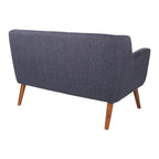 Causeuse en tissu Balestrand Mid-century à dossier touffeté