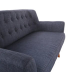 Causeuse en tissu Balestrand Mid-century à dossier touffeté