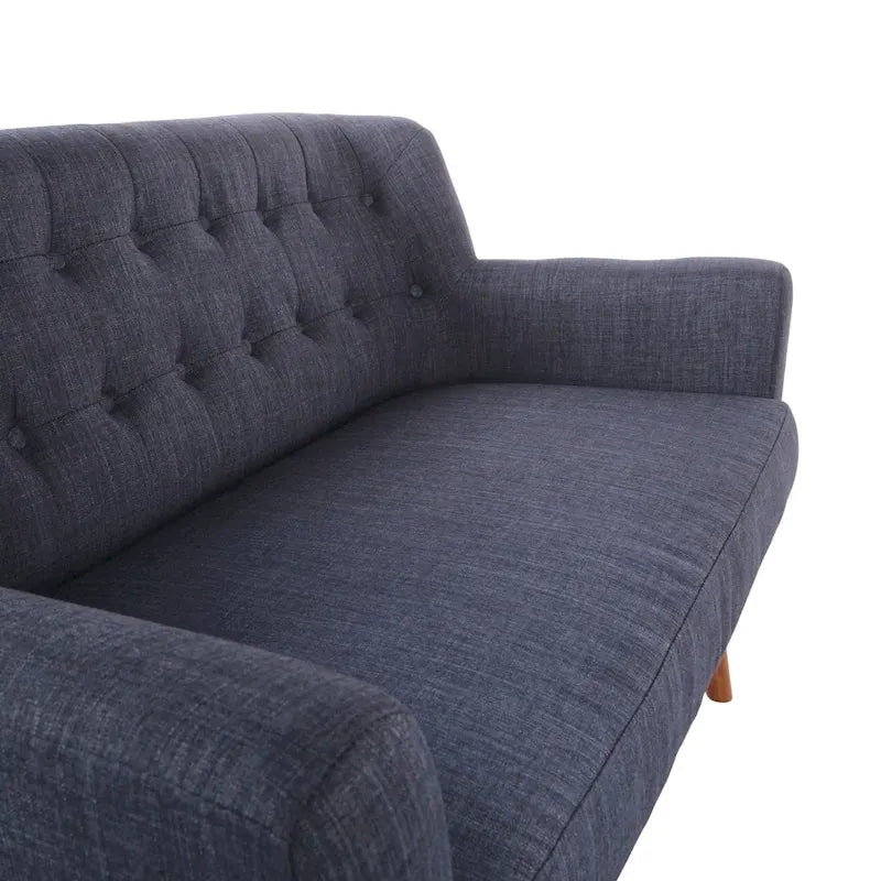 Causeuse en tissu Balestrand Mid-century à dossier touffeté