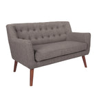 Causeuse en tissu Balestrand Mid-century à dossier touffeté