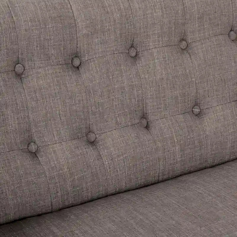 Causeuse en tissu Balestrand Mid-century à dossier touffeté