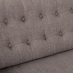 Causeuse en tissu Balestrand Mid-century à dossier touffeté