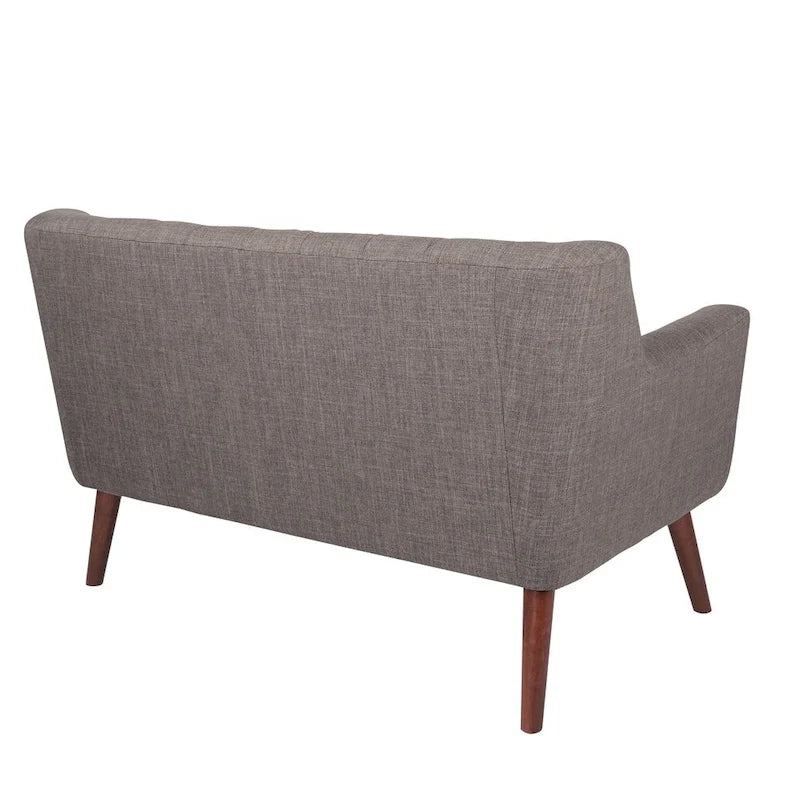 Causeuse en tissu Balestrand Mid-century à dossier touffeté