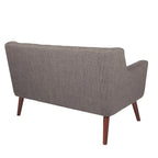 Causeuse en tissu Balestrand Mid-century à dossier touffeté