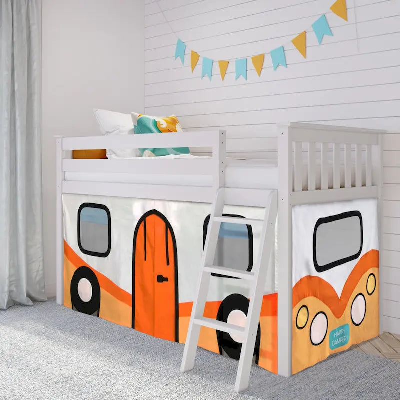 Rideau en coton pour lit sous lit de camping-car