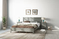 Lit plateforme Queen en bois massif