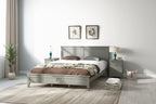 Lit plateforme Queen en bois massif