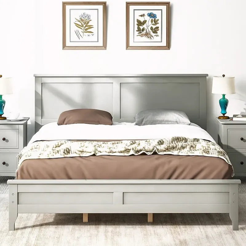 Solid Wood Queen Platform Bed