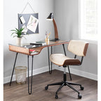 Chaise de Bureau Ergonomique Pivotante à 360°, Hauteur Réglable, en Maille, avec Appui-tête Réglable, Support Lombaire et Accoudoir