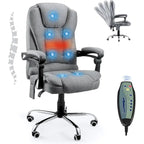 Chaise de bureau ergonomique avec 7 points de massage vibrant et fonctions chauffantes