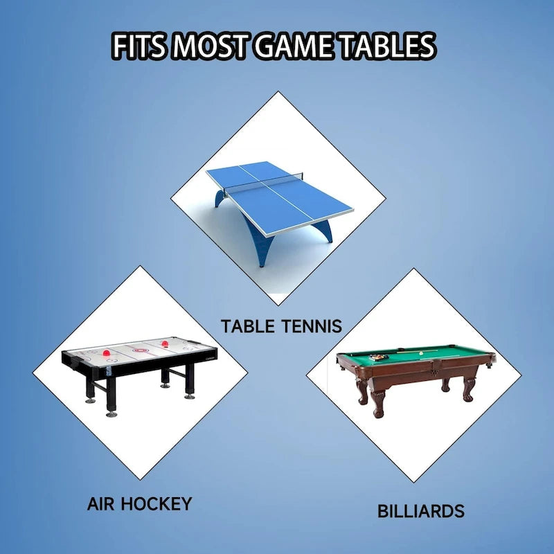 Housse de billard en similicuir PU robuste de 7/8/9 pieds - Noir