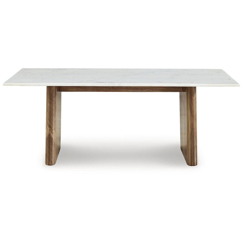 Table basse Isanti marron clair/blanc – 48 larg. x 26 prof. x 17 haut.