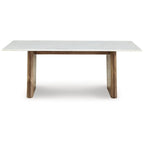 Table basse Isanti marron clair/blanc – 48 larg. x 26 prof. x 17 haut.