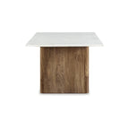 Table basse Isanti marron clair/blanc – 48 larg. x 26 prof. x 17 haut.