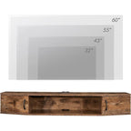 Meuble TV mural console multimédia bureau flottant de rangement