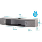 Meuble TV mural console multimédia bureau flottant de rangement