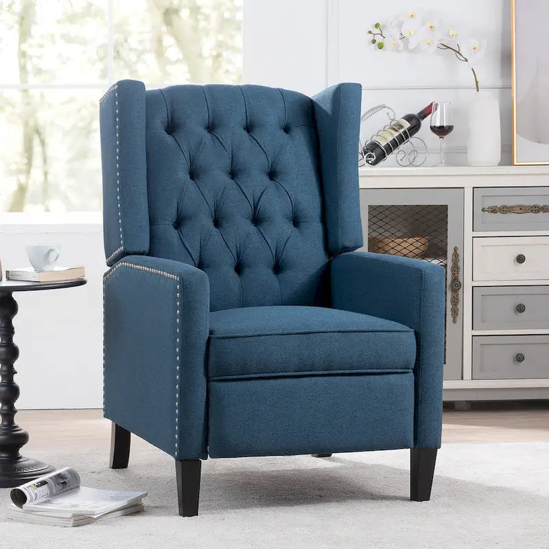 27.16 Fauteuil inclinable manuel large avec accoudoirs ailés